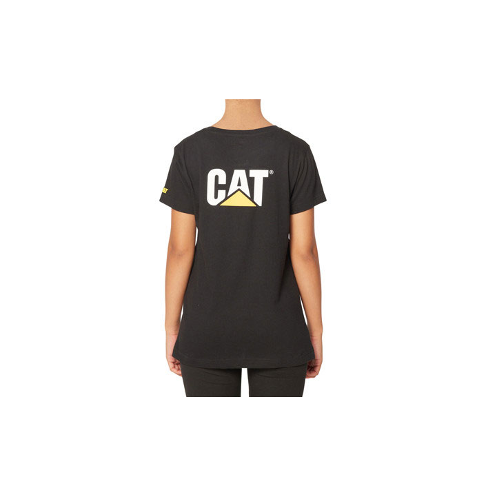 Caterpillar Trademark T-shirts Dames Zwart  Belgie |  DKSGV-3768