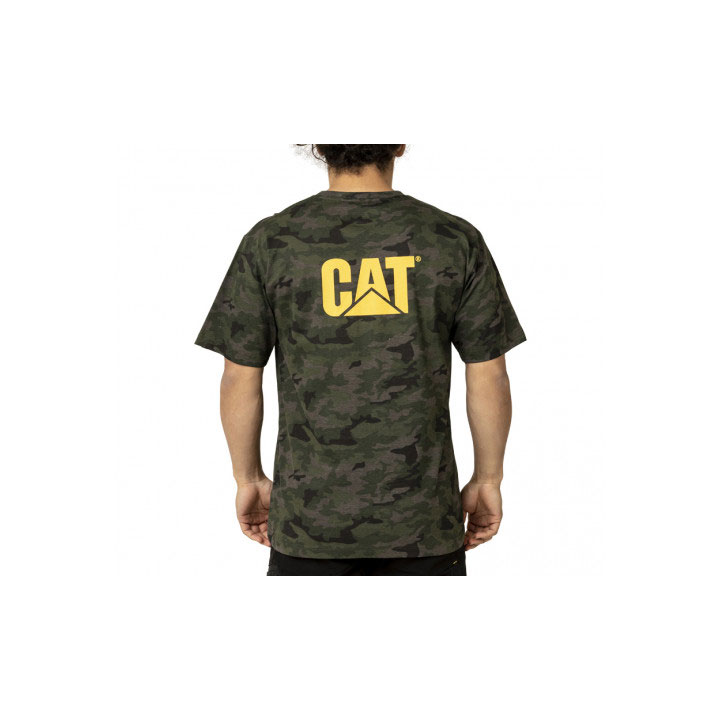 Caterpillar Trademark T-shirts Heren Camo  Belgie |  AGIZV-5413