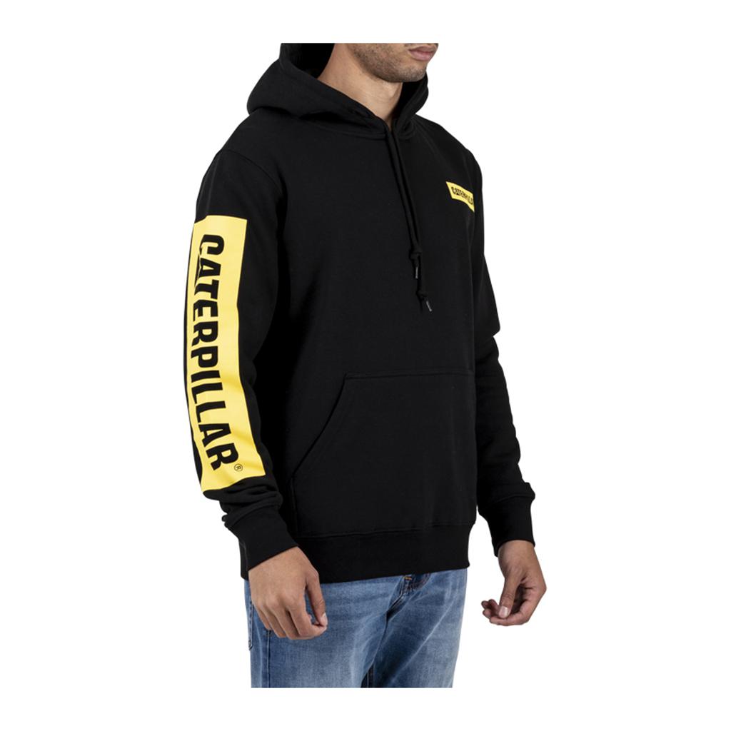 Caterpillar Triton Block Hoody Sweatshirts Heren Black/Yellow  Belgie |  BUVMP-6590