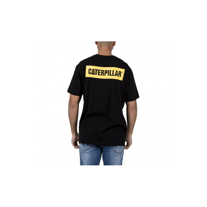 Caterpillar Triton Block Kort Sleeve T-shirts Heren Zwart  Belgie |  ATLUM-5648