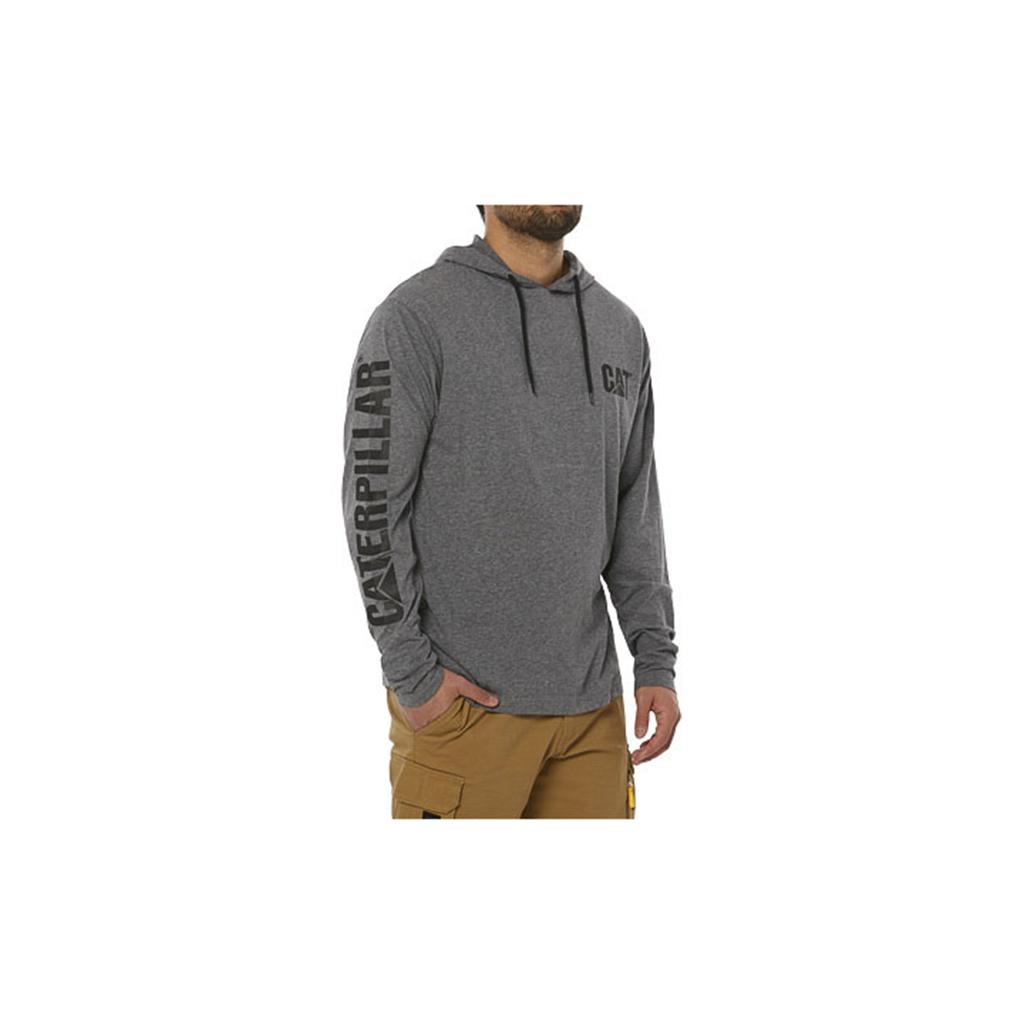 Caterpillar Upf Met Capuchon Banner L/S Sweatshirts Heren Donkergrijs  Belgie |  FZUXD-6750