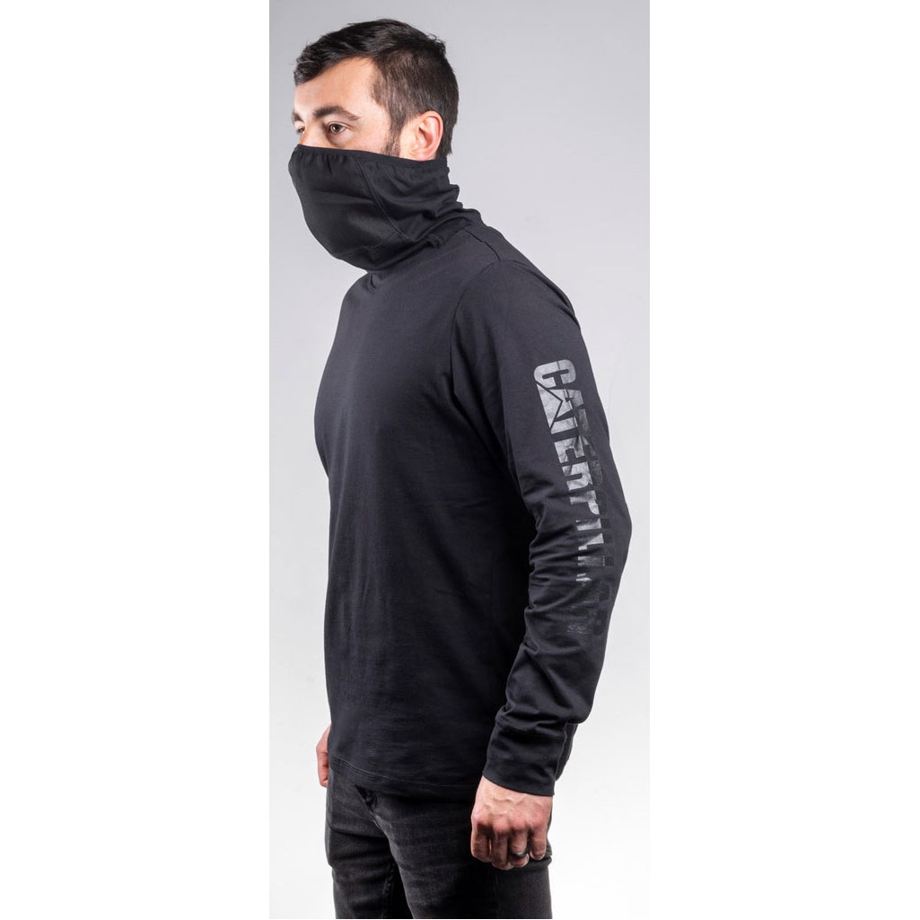 Caterpillar Viraloff Long Sleeve Gaiter T-shirts Heren Zwart  Belgie |  OSIAQ-2716