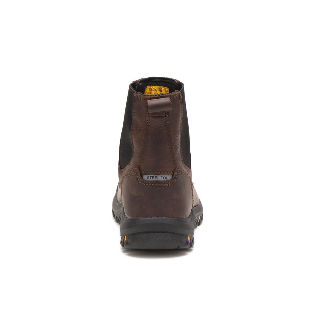 Caterpillar Wheelbase Steel Neus Slip On Heren Bruin  Belgie |  BOJHW-3580