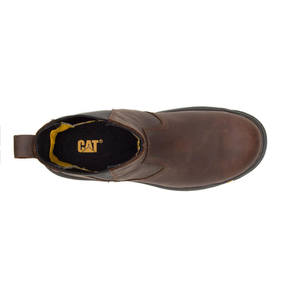 Caterpillar Wheelbase Steel Neus Slip On Heren Bruin  Belgie |  BOJHW-3580