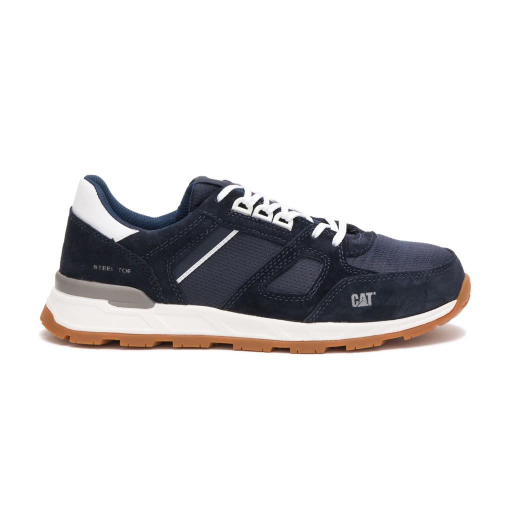 Caterpillar Woodward Steel Neus Sneakers Heren Blauw  Belgie |  WOBGY-6940